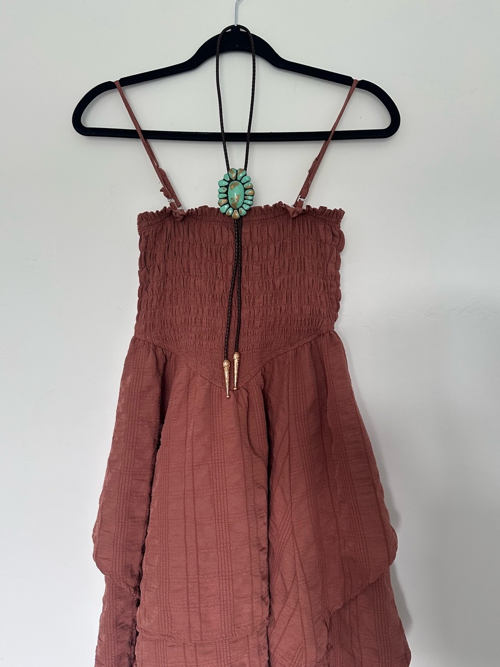 wild fable Rust Smocked Spaghetti-Strap Sundress